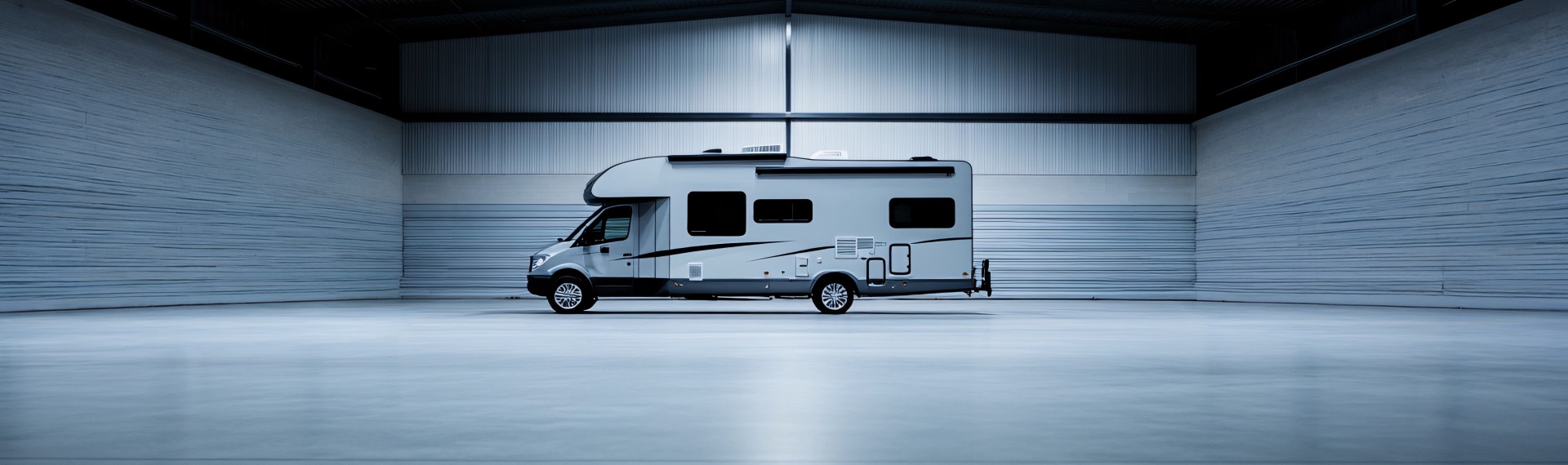 Camper in de geïsoleerde stallingshal van Leeijen in Biezenmortel